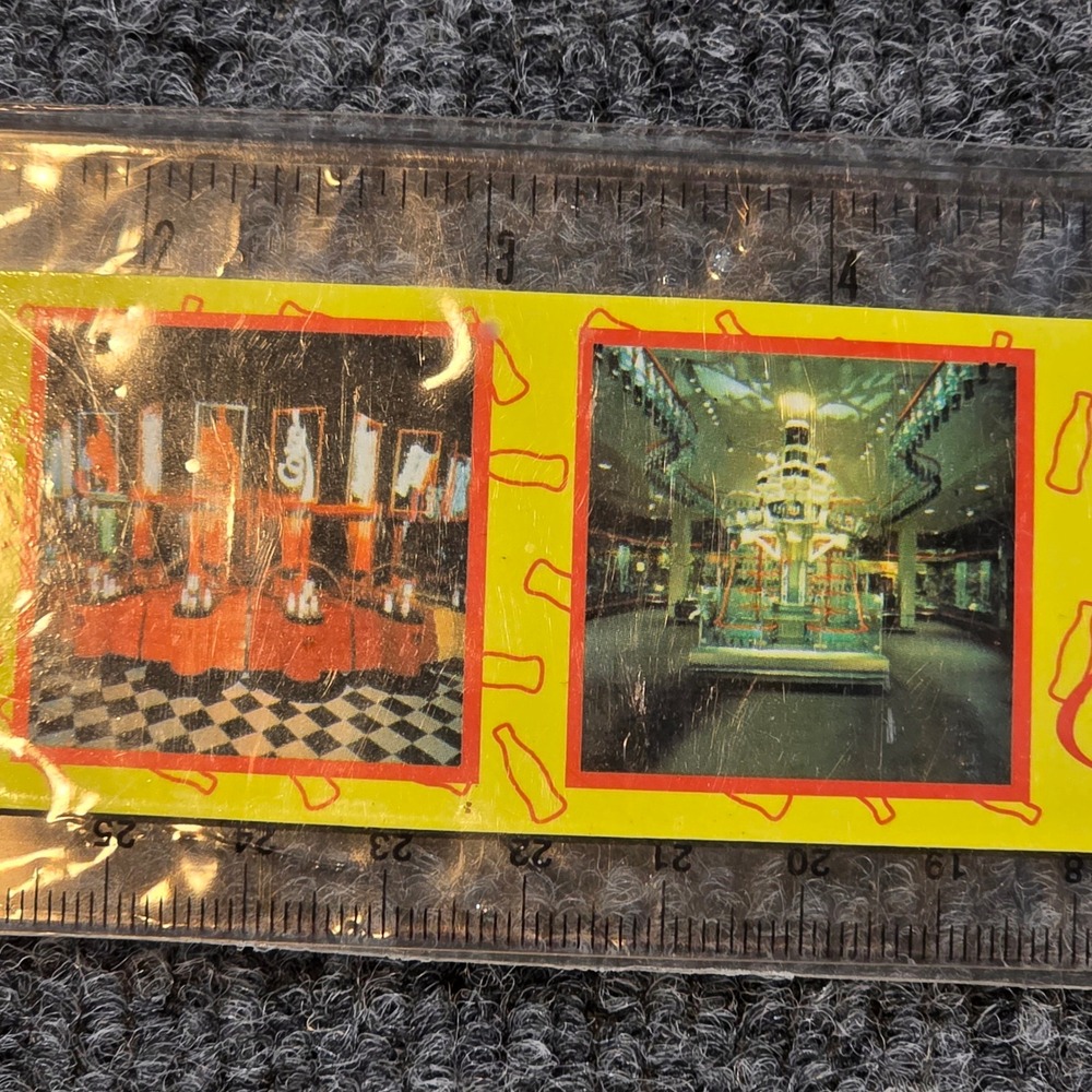 World of Coca-Cola Atlanta Souvenir Ruler 12 Inch Yellow Plastic Vintage Style - Picture 7 of 10